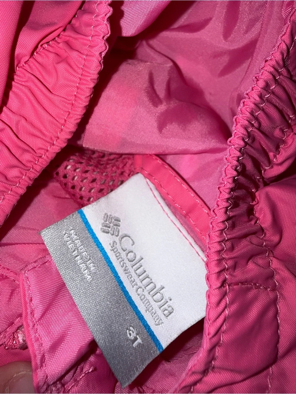 Columbia Kids Bright Pink Waterproof Rain Jacket with Hood